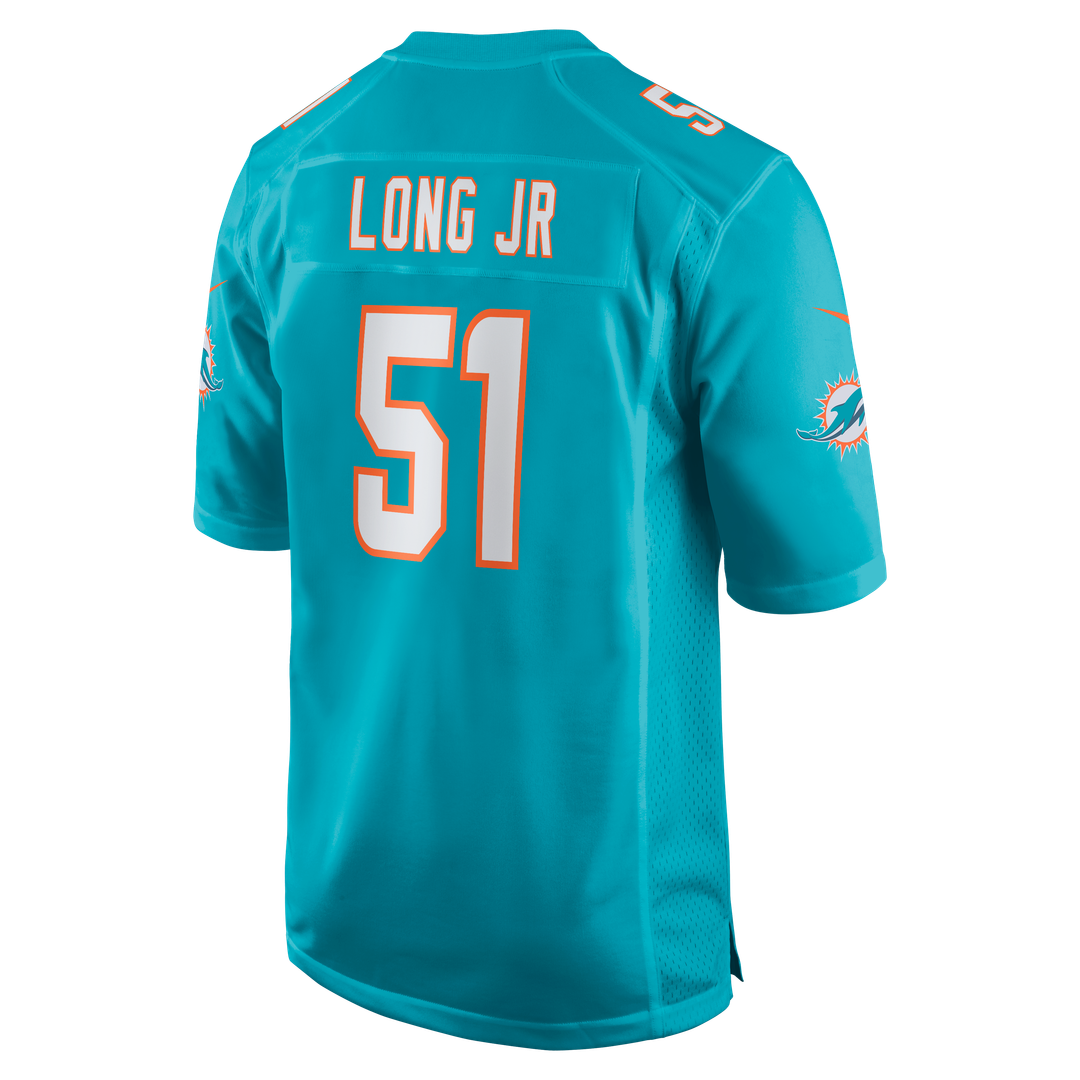 Miami Dolphins David Long Jr. Nike Game Jersey - Aqua
