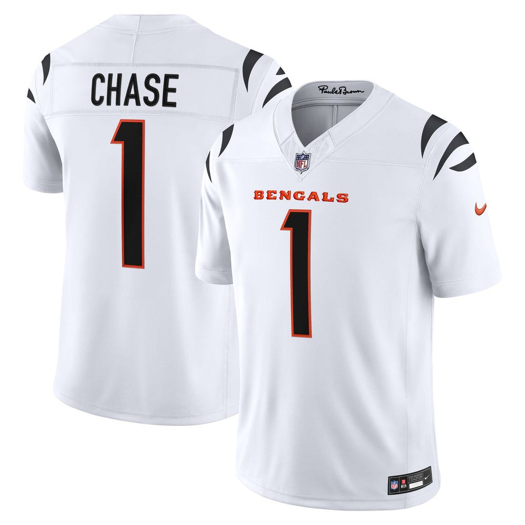 Cincinnati Bengals Ja'Marr Chase Nike Vapor F.U.S.E. Stitched Limited Jersey - White