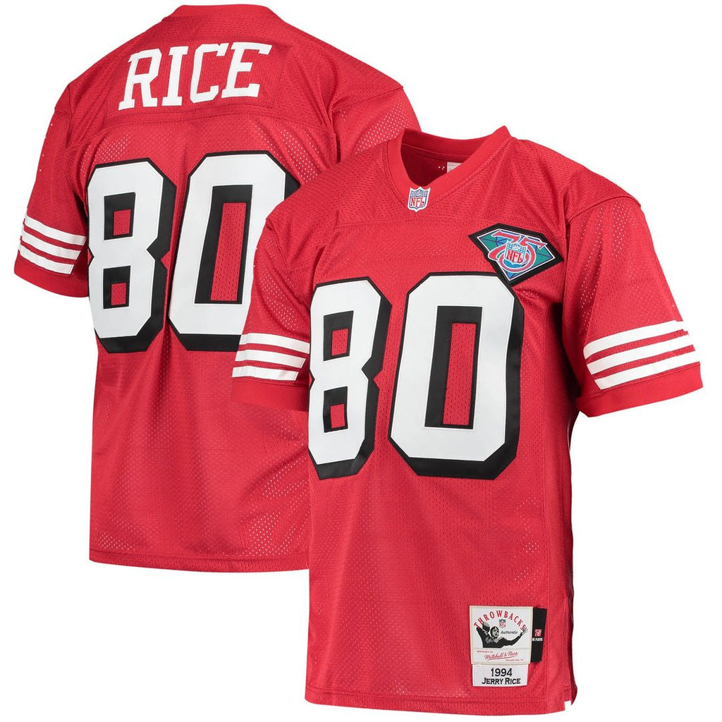 San Francisco 49ers 1994 Jerry Rice Mitchell & Ness Authentic Throwback Retired Player Jersey - Scarlet