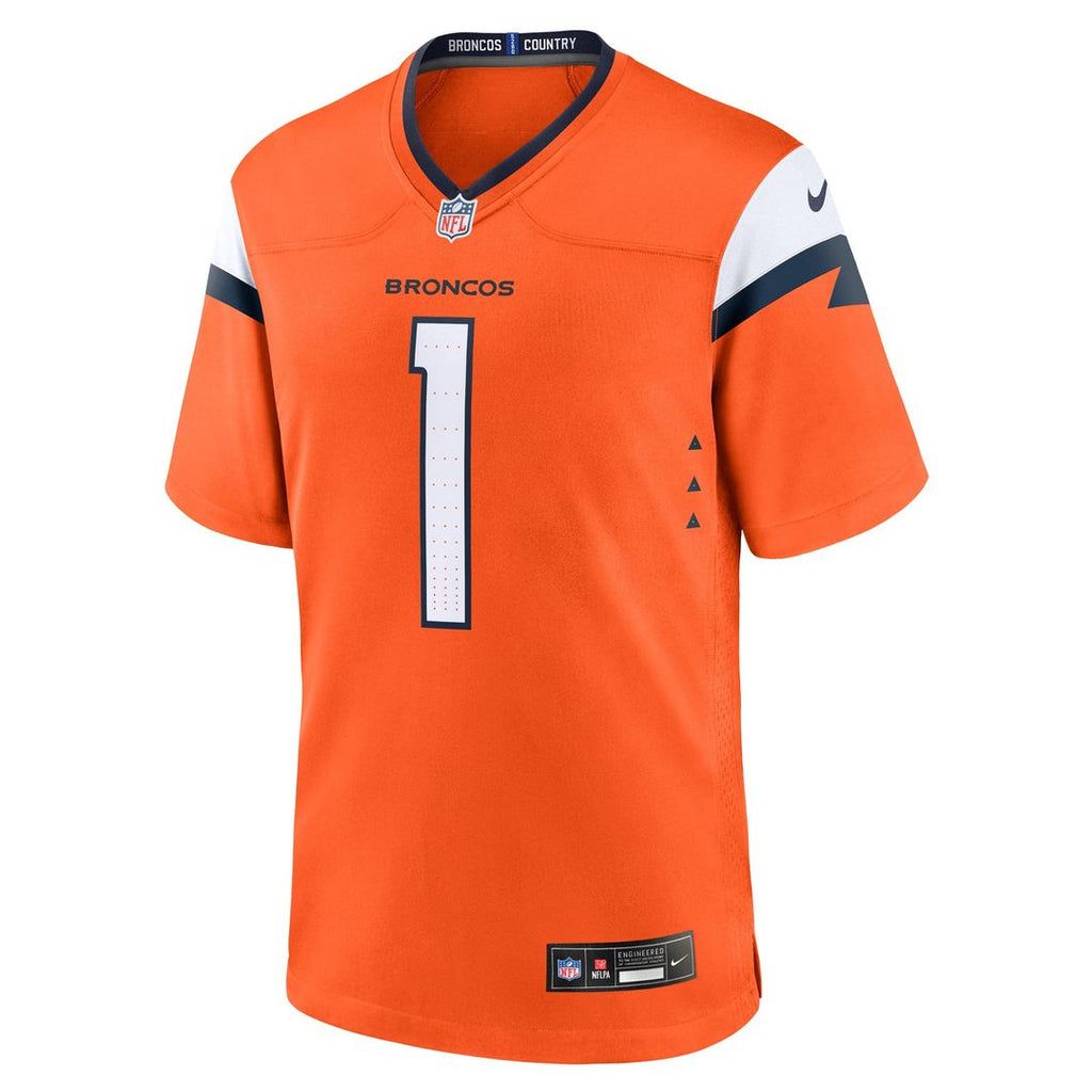 Denver Broncos Number 1 Groom Nike Game Jersey - Orange