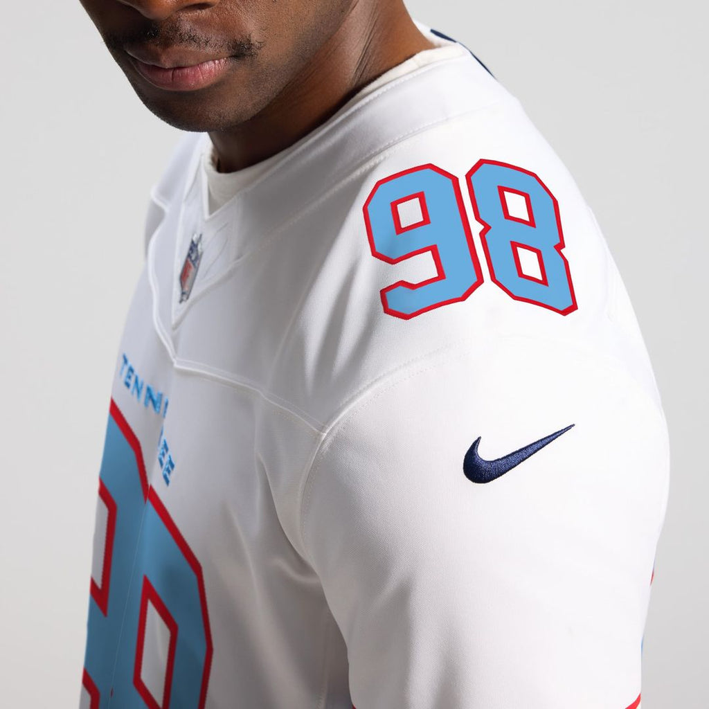 Tennessee Titans Jeffery Simmons Nike Vapor F.U.S.E. Stitched Limited Jersey - White