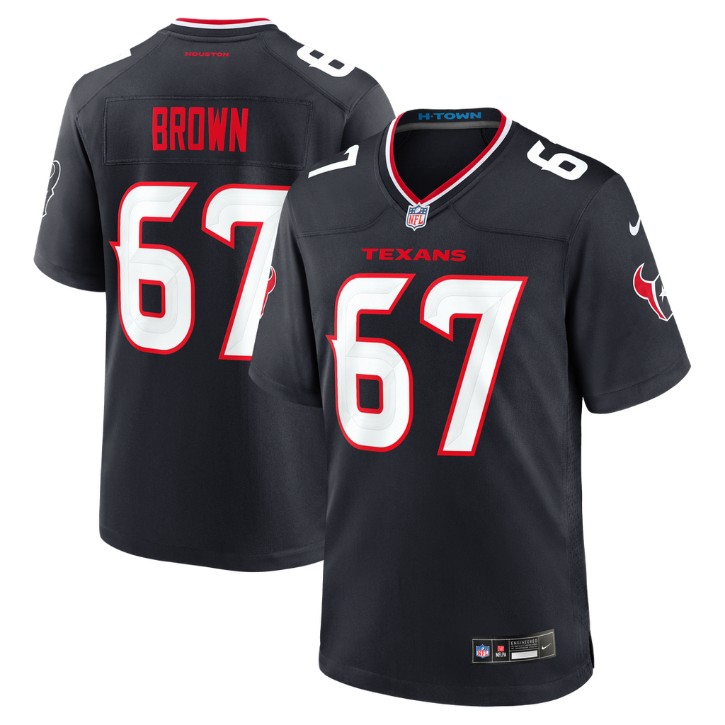 Houston Texans Evan Brown Nike Team Game Jersey - Navy