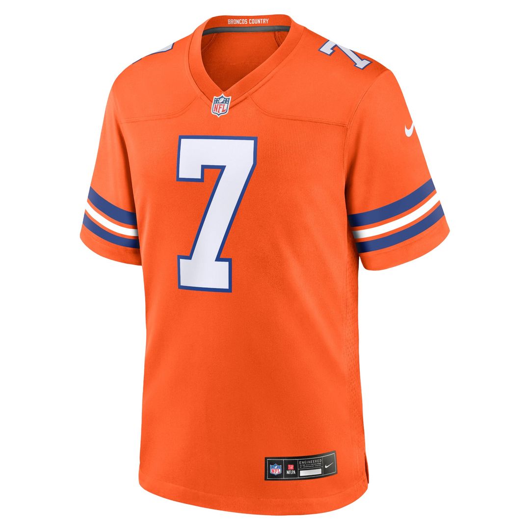 Denver Broncos John Elway Nike Mile High Collection 1977 Throwback Retired Player Game Jersey - Orange