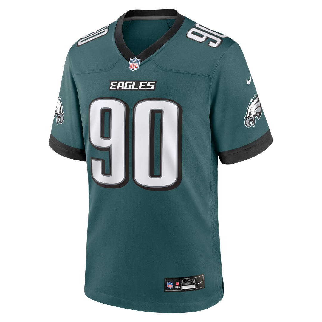 Philadelphia Eagles Jordan Davis Nike Team Game Jersey - Midnight Green