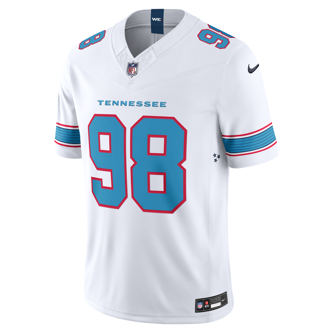 Tennessee Titans Jeffery Simmons Nike Team Vapor F.U.S.E. Stitched Limited Jersey - Light Blue