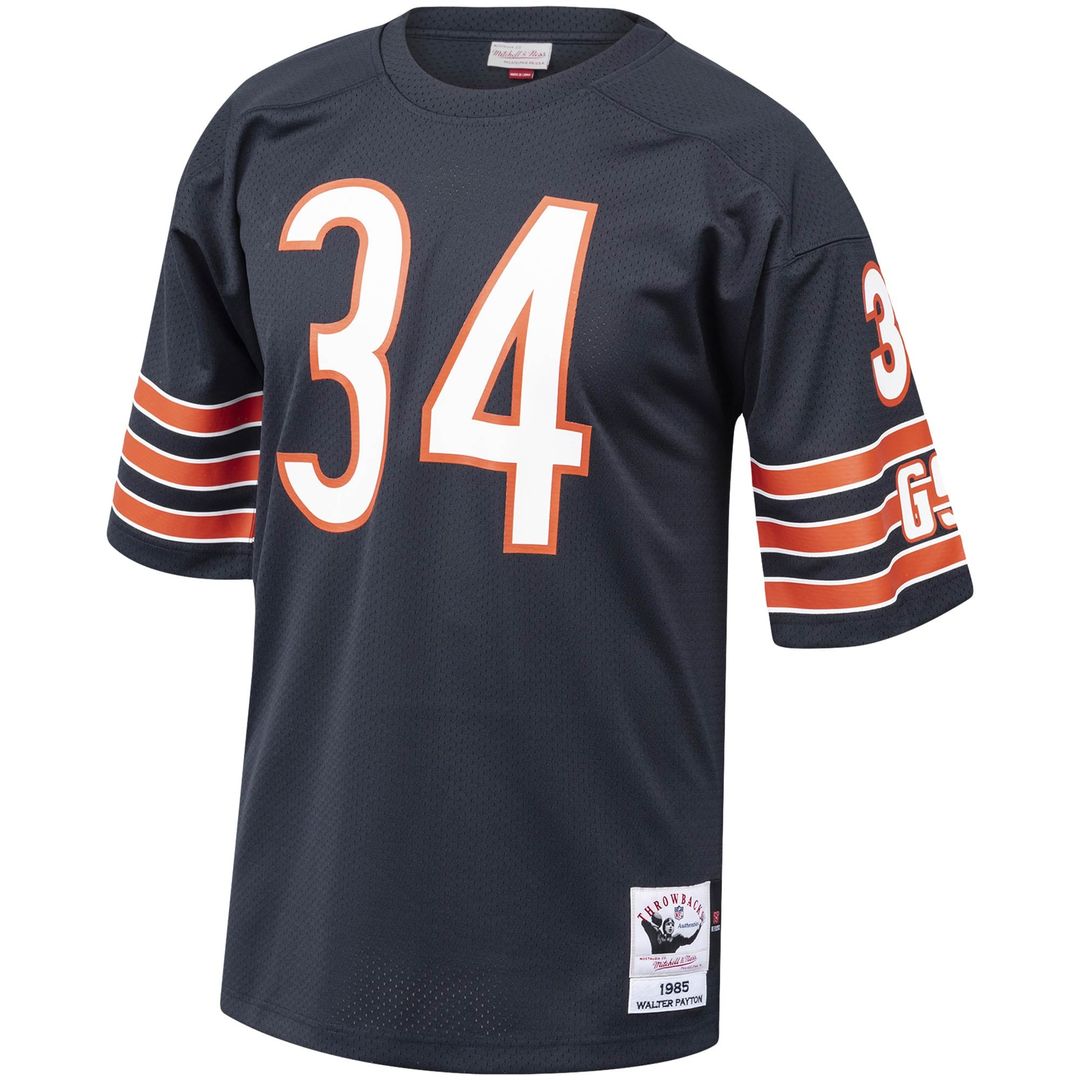 Chicago Bears 1985 Walter Payton Mitchell & Ness Authentic Throwback Retired Player Jersey - Navy
