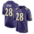 Baltimore Ravens Taven Bryan Nike Team Game Jersey - Purple