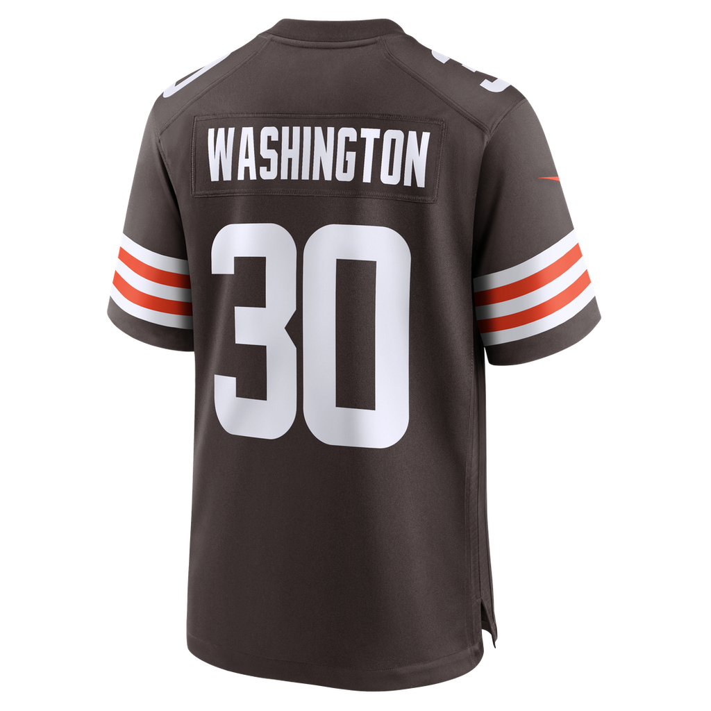 Cleveland Browns Zion Washington Nike Team Game Jersey - Brown
