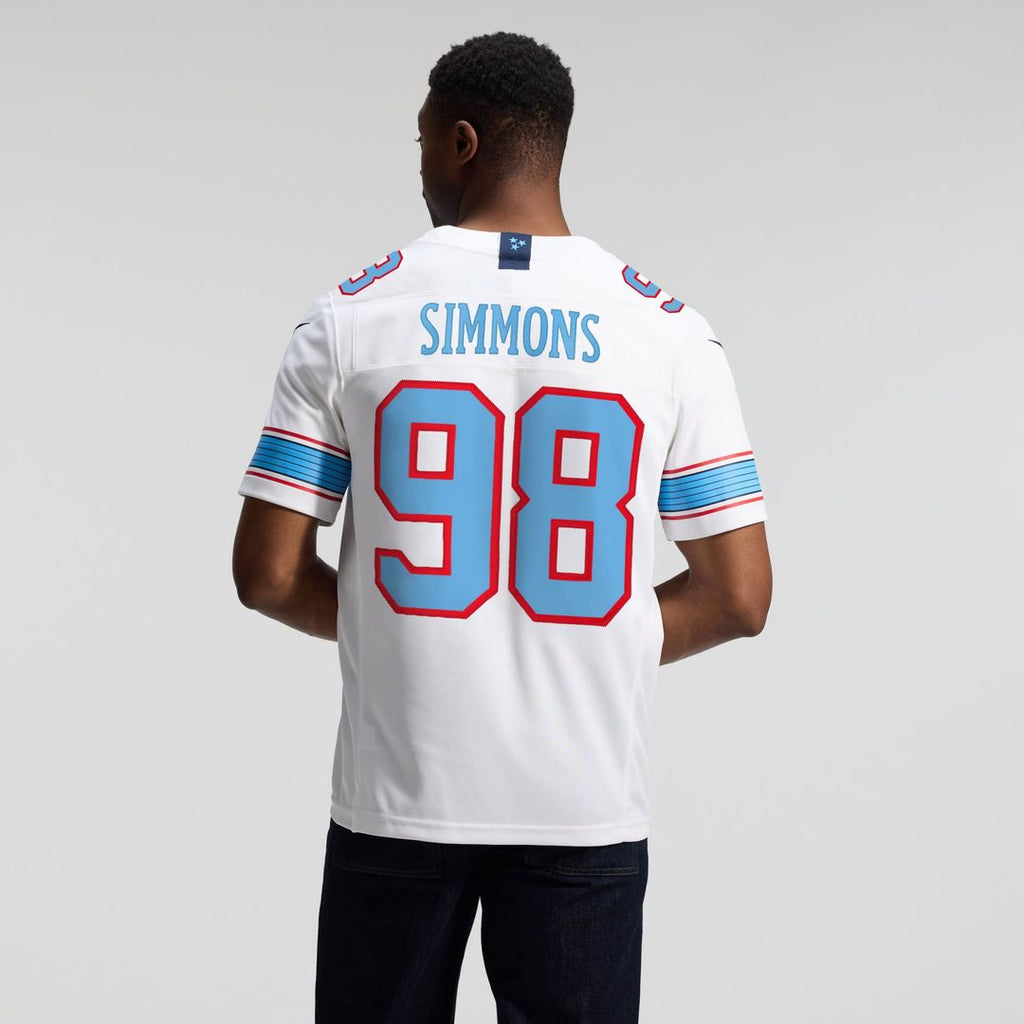 Tennessee Titans Jeffery Simmons Nike Team Vapor F.U.S.E. Stitched Limited Jersey - Light Blue