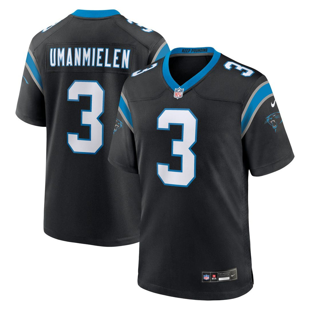 Carolina Panthers Princely Umanmielen Nike Team Game Jersey - Black