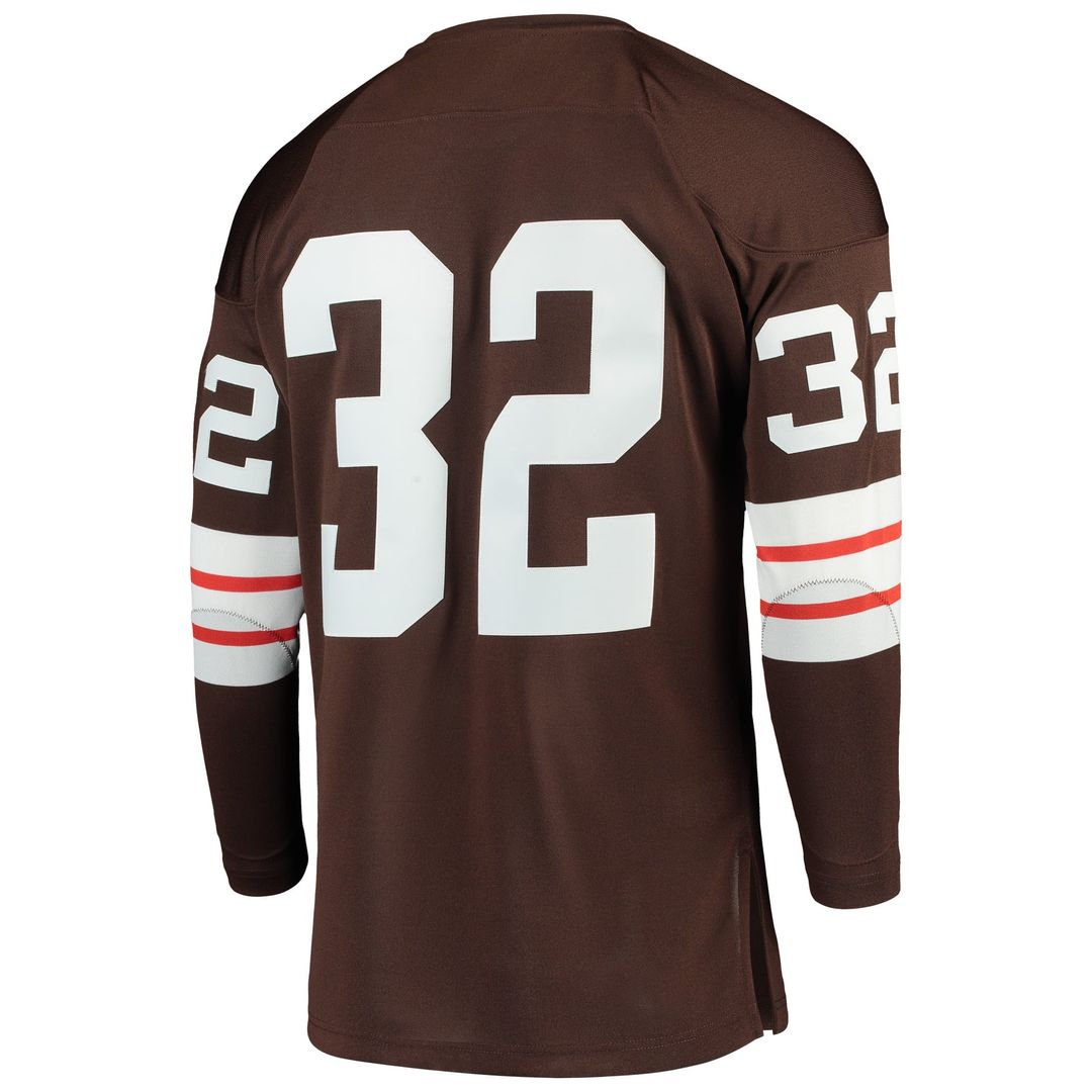Cleveland Browns 1964 Jim Brown Mitchell & Ness Authentic Throwback Retired Player Jersey - Brown