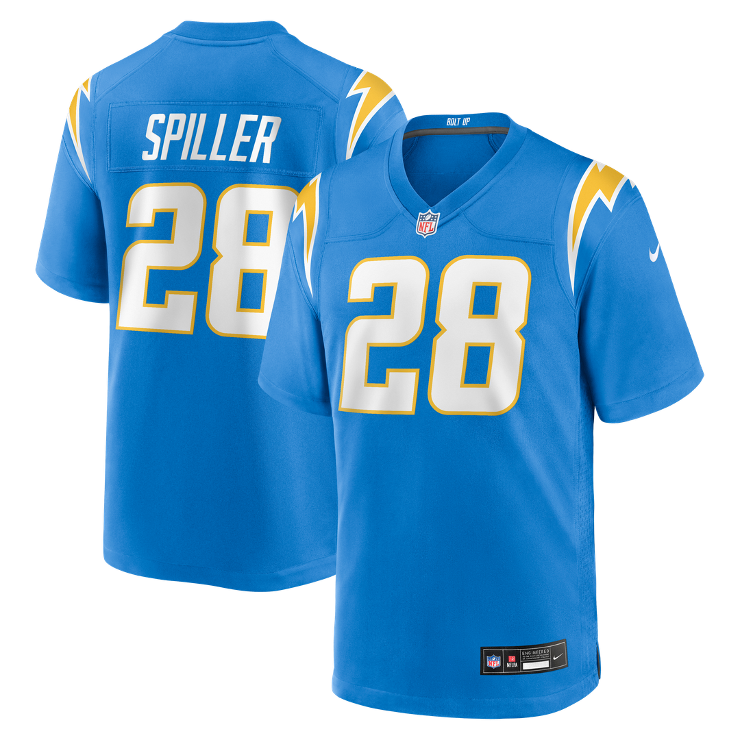 Los Angeles Chargers Isaiah Spiller Nike Game Jersey - Powder Blue