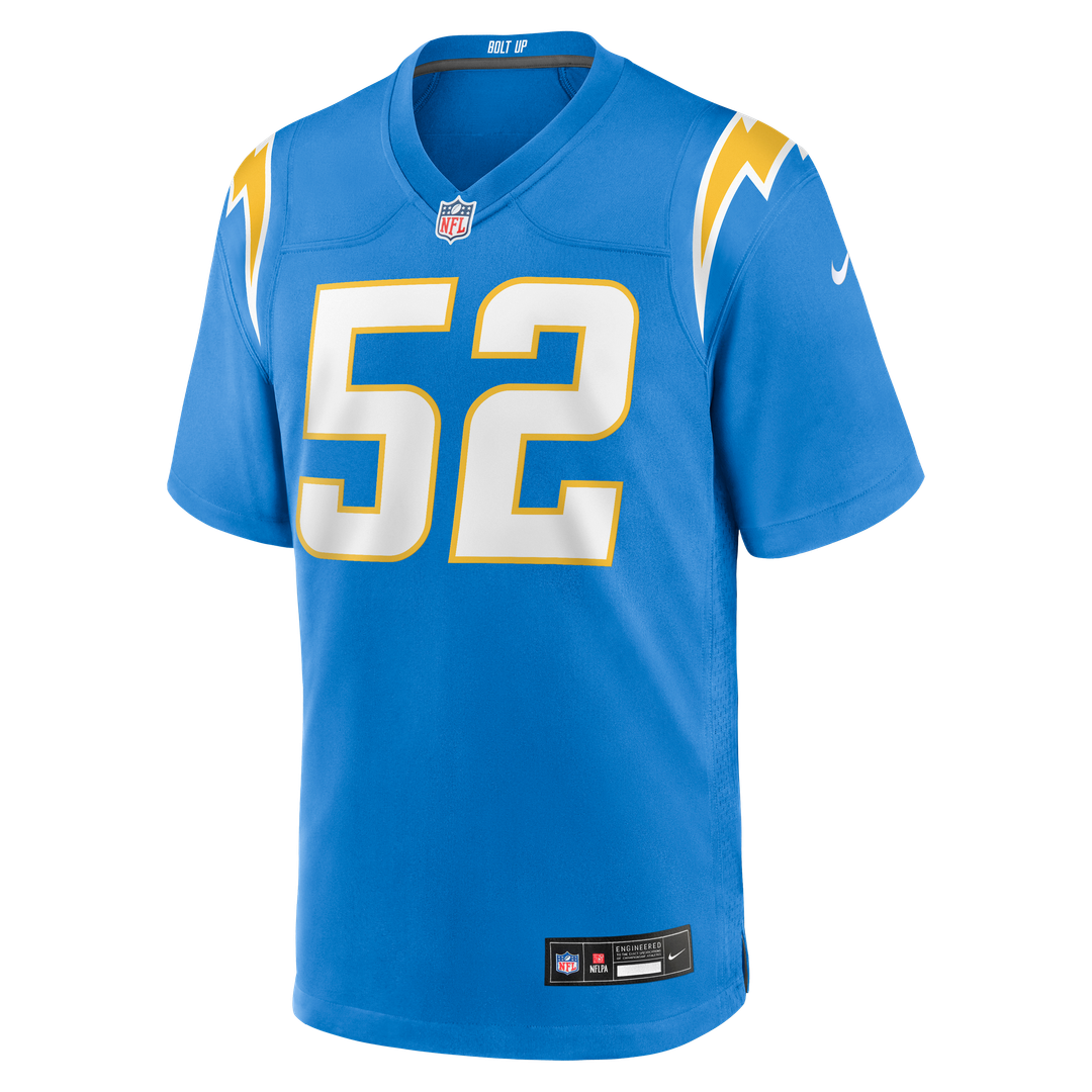 Los Angeles Chargers Khalil Mack Nike Game Jersey - Powder Blue