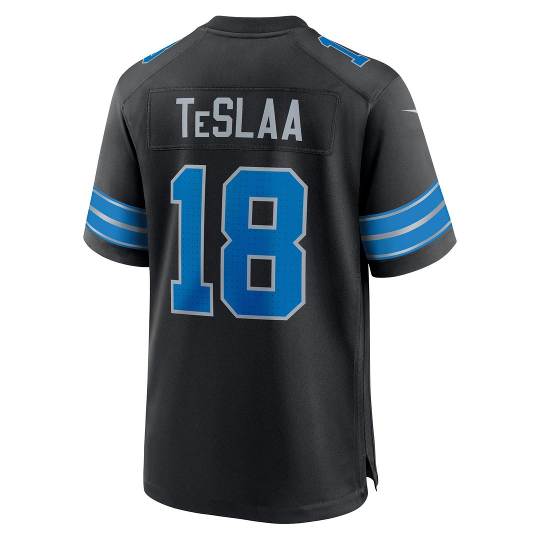 Detroit Lions Isaac TeSlaa Nike Alternate Game Player Jersey - Black