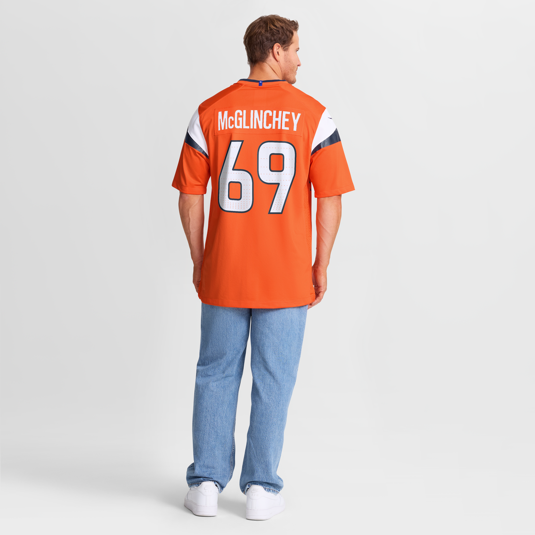 Denver Broncos Mike McGlinchey Nike Team Game Jersey - Orange