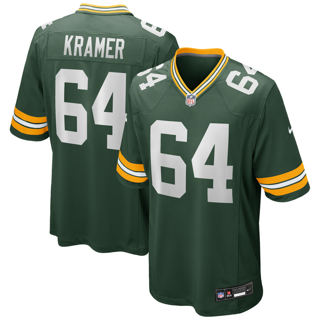 Green Bay Packers Jerry Kramer Nike Game Retired Player Jersey - Green
