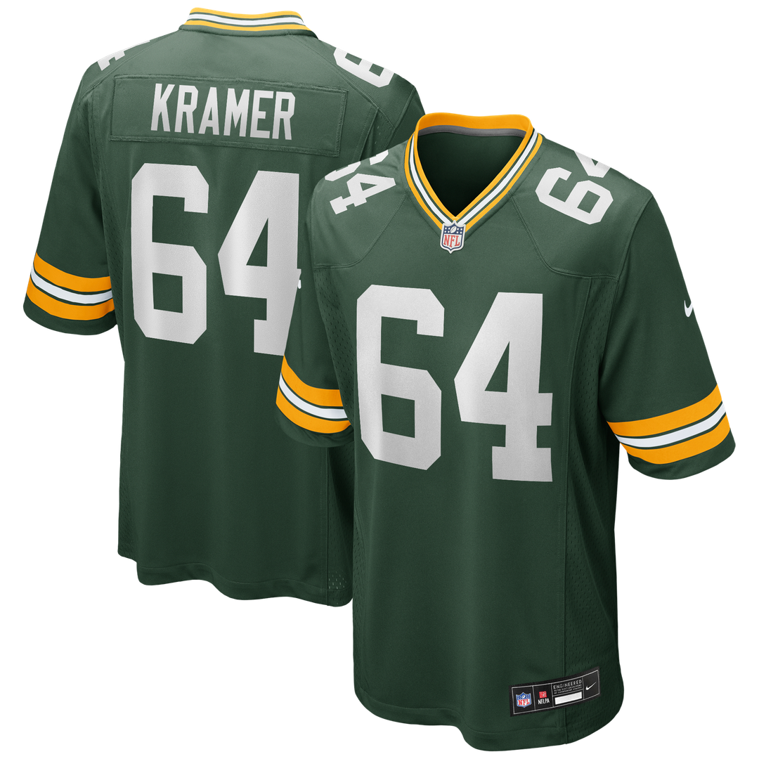 Green Bay Packers Jerry Kramer Nike Game Retired Player Jersey - Green