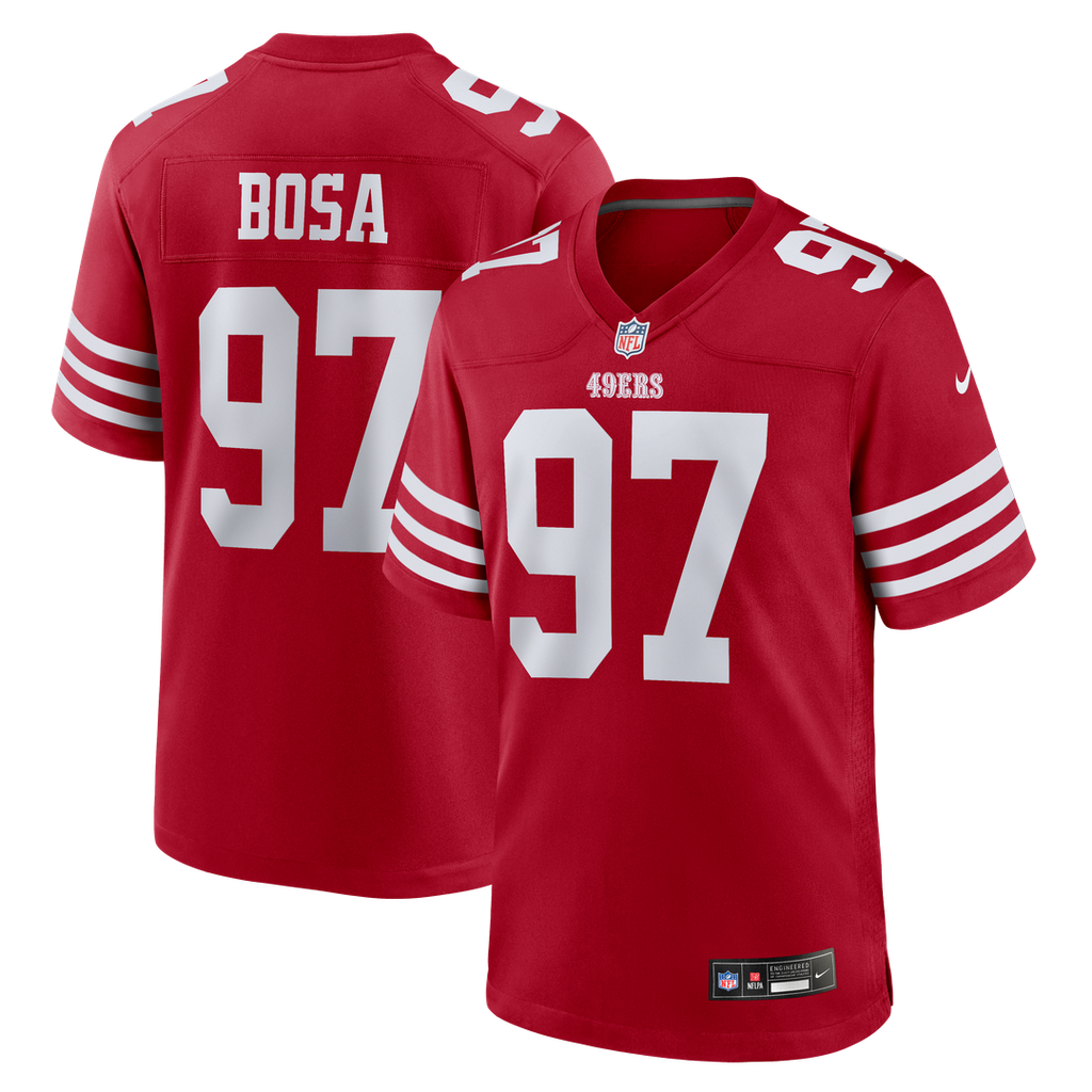 San Francisco 49ers Nick Bosa Nike Team Game Jersey - Scarlet