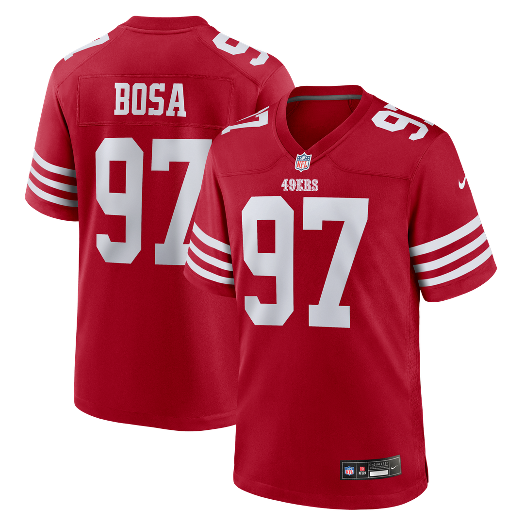 San Francisco 49ers Nick Bosa Nike Team Game Jersey - Scarlet