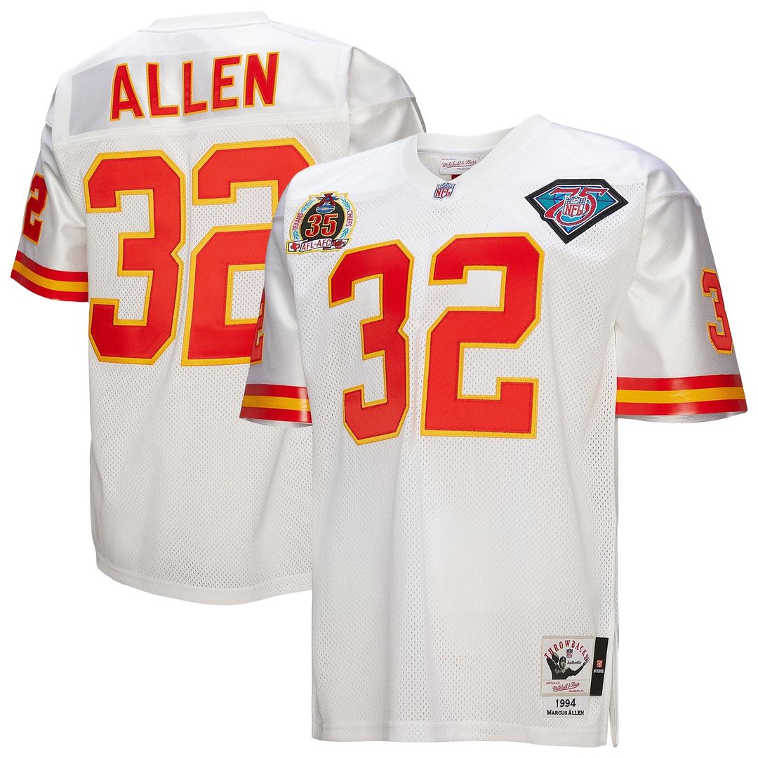 Kansas City Chiefs 1994 Marcus Allen Mitchell & Ness Authentic Throwback Retired Player Jersey - White