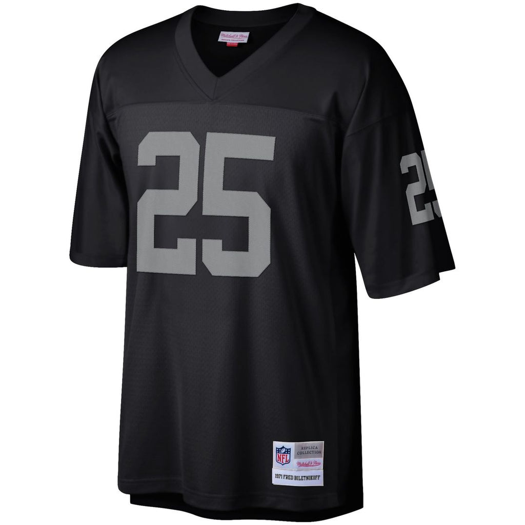 Las Vegas Raiders Fred Biletnikoff Mitchell & Ness Retired Player Legacy Replica Jersey - Black