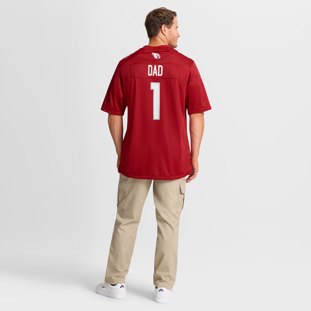 Arizona Cardinals Number 1 Dad Nike Game Jersey - Cardinal