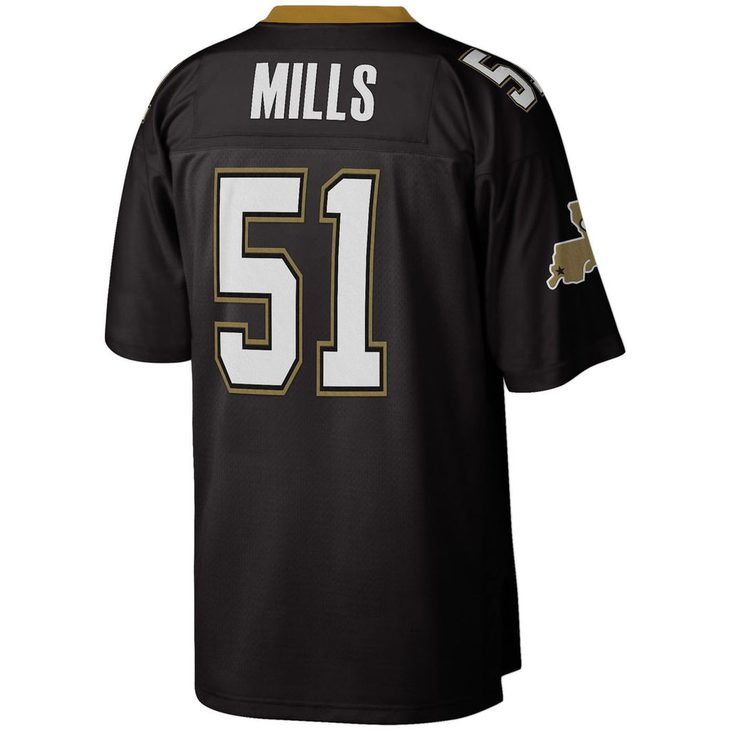 New Orleans Saints Sam Mills Mitchell & Ness Legacy Replica Jersey - Black