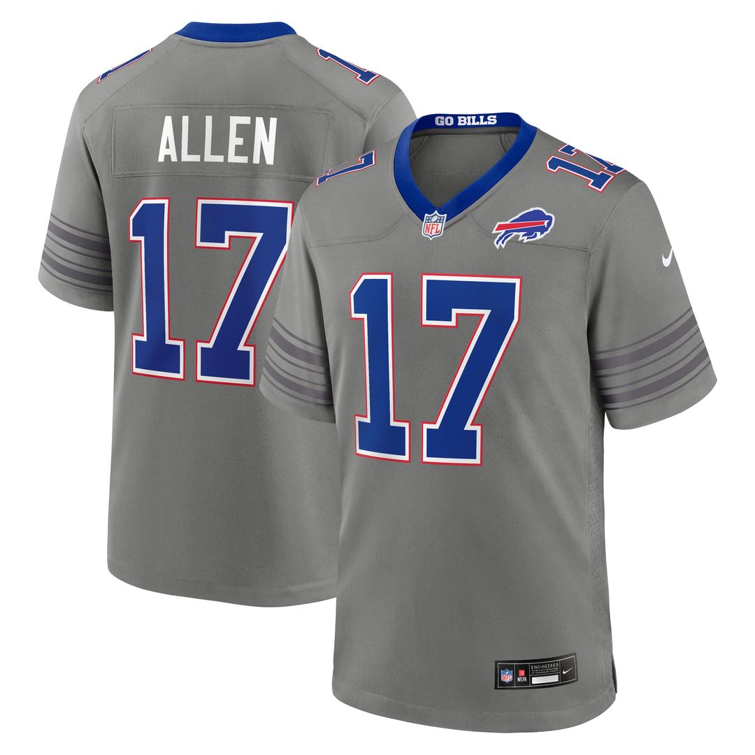 Buffalo Bills Josh Allen Nike Nickel City Game Jersey - Gray