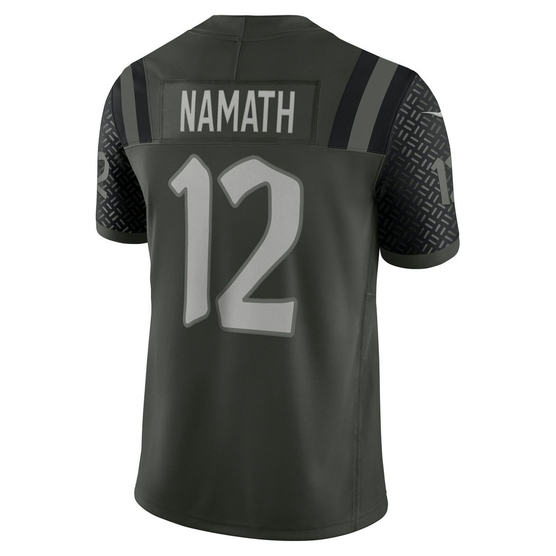 New York Jets Joe Namath Nike Rivalries Collection Stitched Limited Jersey - Green