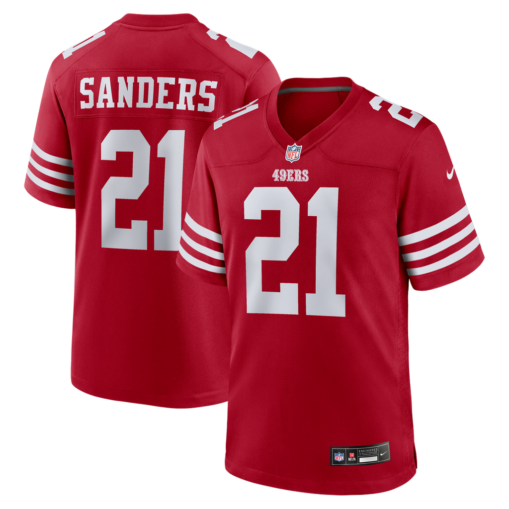 San Francisco 49ers Deion Sanders Nike Team Retired Player Game Jersey - Scarlet