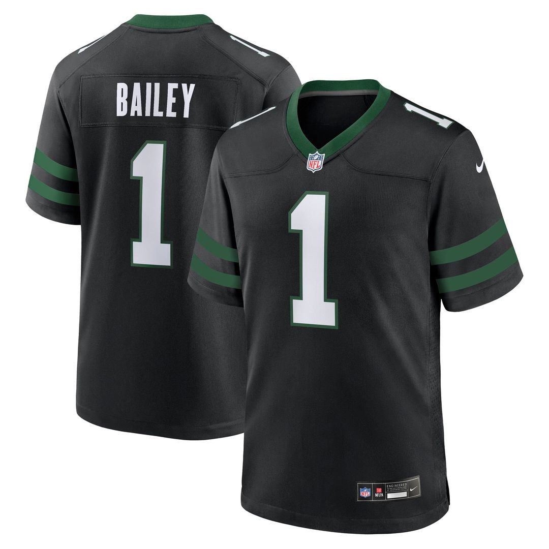 New York Jets David Bailey Nike Alternate Game Player Jersey - Legacy Black