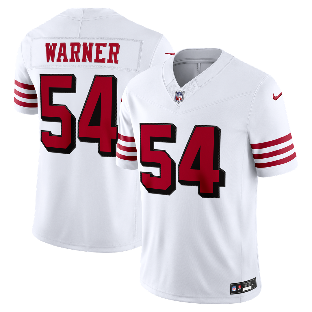 San Francisco 49ers Fred Warner Nike Alternate Vapor F.U.S.E. Stitched Limited Jersey - White