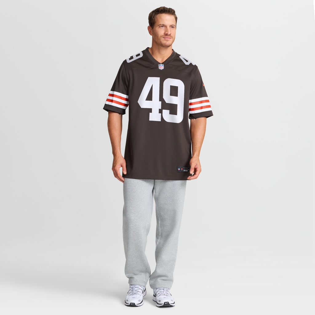 Cleveland Browns Carson Schwesinger Nike 2025 NFL Draft Game Jersey - Brown