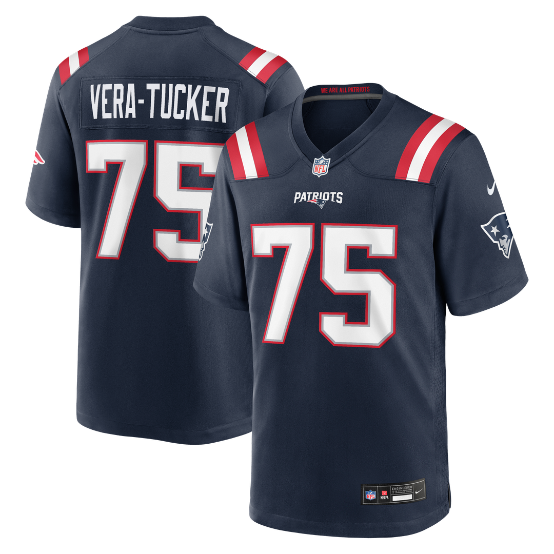 New England Patriots Alijah Vera-Tucker Nike Team Game Jersey - Navy