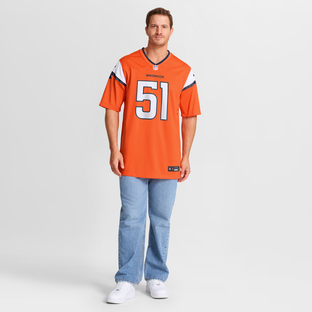 Denver Broncos Que Robinson Nike Team Game Jersey - Orange