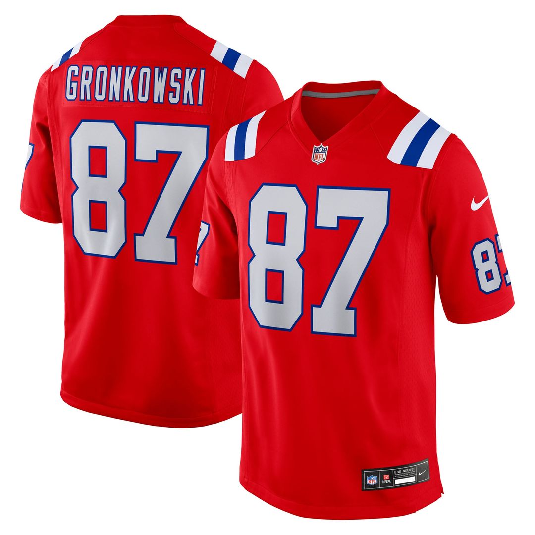 New England Patriots Rob Gronkowski Nike Alternate Retired Player Game Jersey - Red
