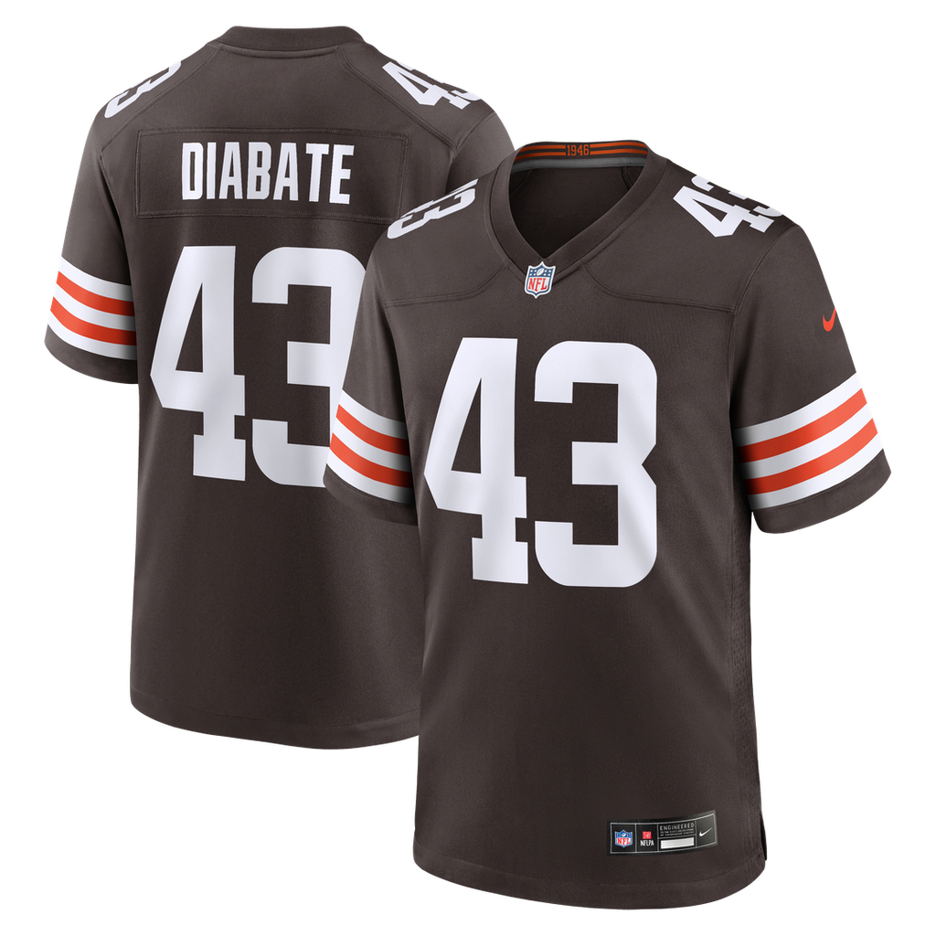 Cleveland Browns Mohamoud Diabate Nike Team Game Jersey - Brown