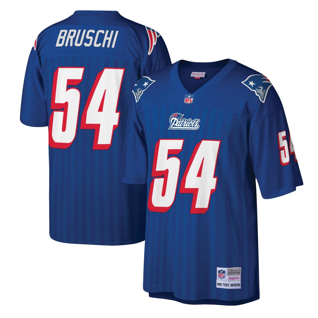 New England Patriots Tedy Bruschi Mitchell & Ness Legacy Replica Jersey - Royal