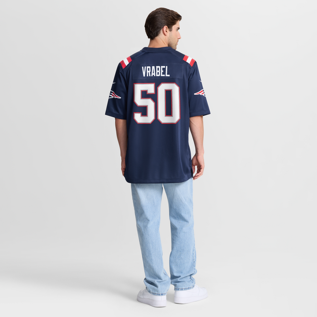 New England Patriots Mike Vrabel Nike Game Retired Player Jersey - Navy