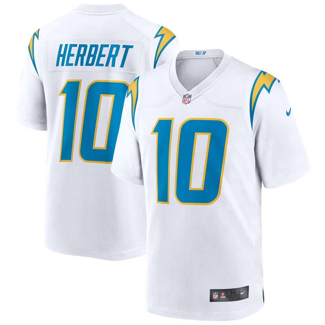 Los Angeles Chargers Justin Herbert Nike Game Jersey - White