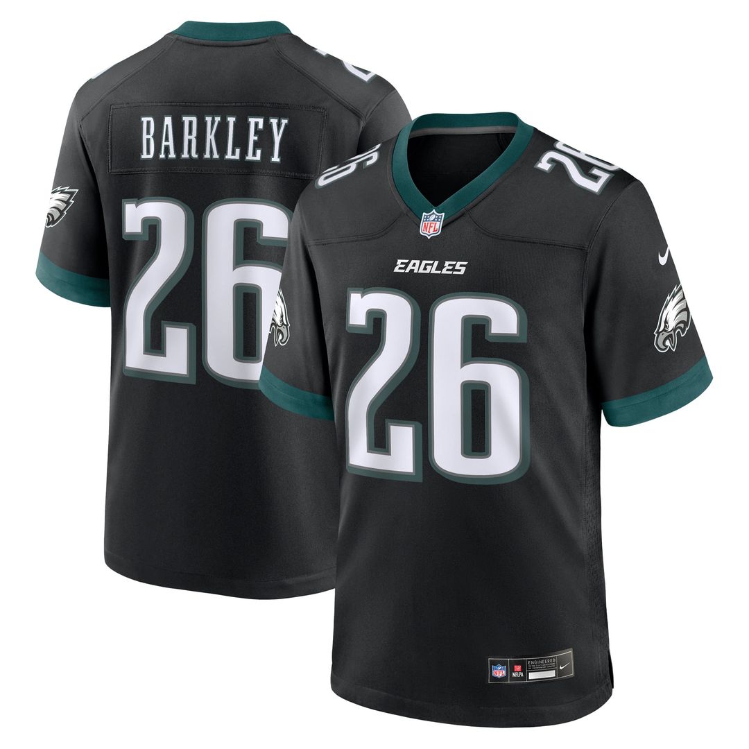 Philadelphia Eagles Saquon Barkley Nike Alternate Game Jersey - Black