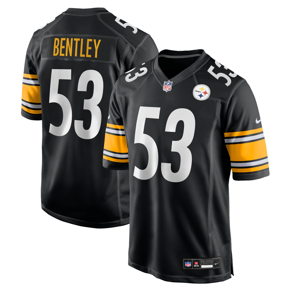Pittsburgh Steelers JaWhaun Bentley Nike Team Game Jersey - Black