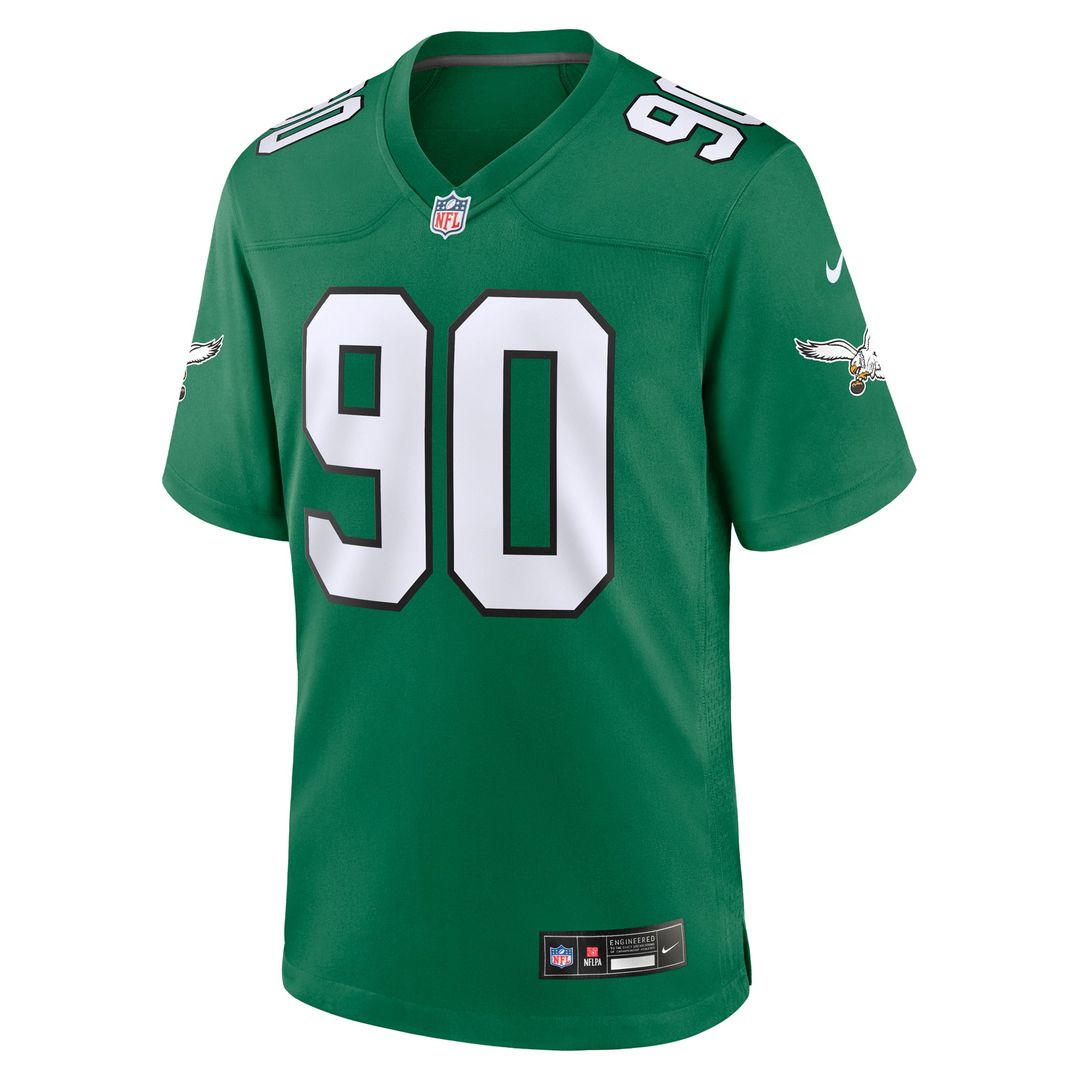 Philadelphia Eagles Jordan Davis Nike Alternate Game Jersey - Kelly Green