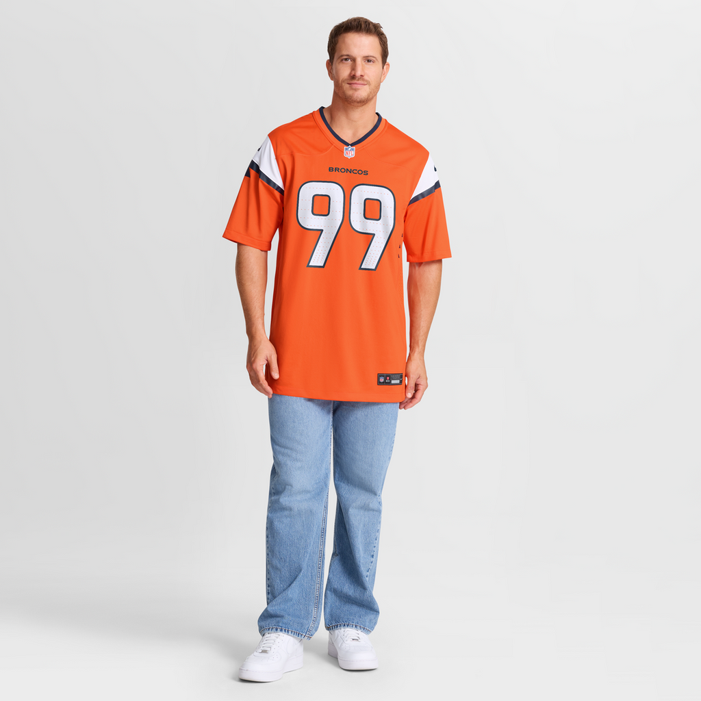 Denver Broncos Zach Allen Nike Team Game Jersey - Orange