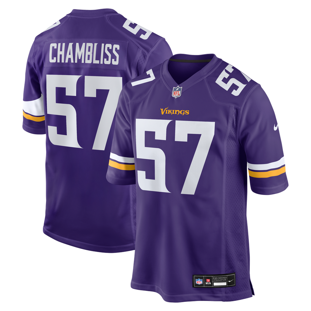 Minnesota Vikings Chaz Chambliss Nike Team Game Jersey - Purple