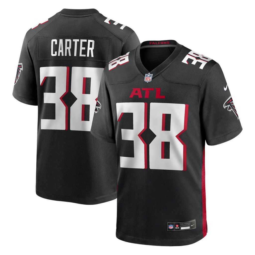 Atlanta Falcons Nathan Carter Nike Team Game Jersey - Black