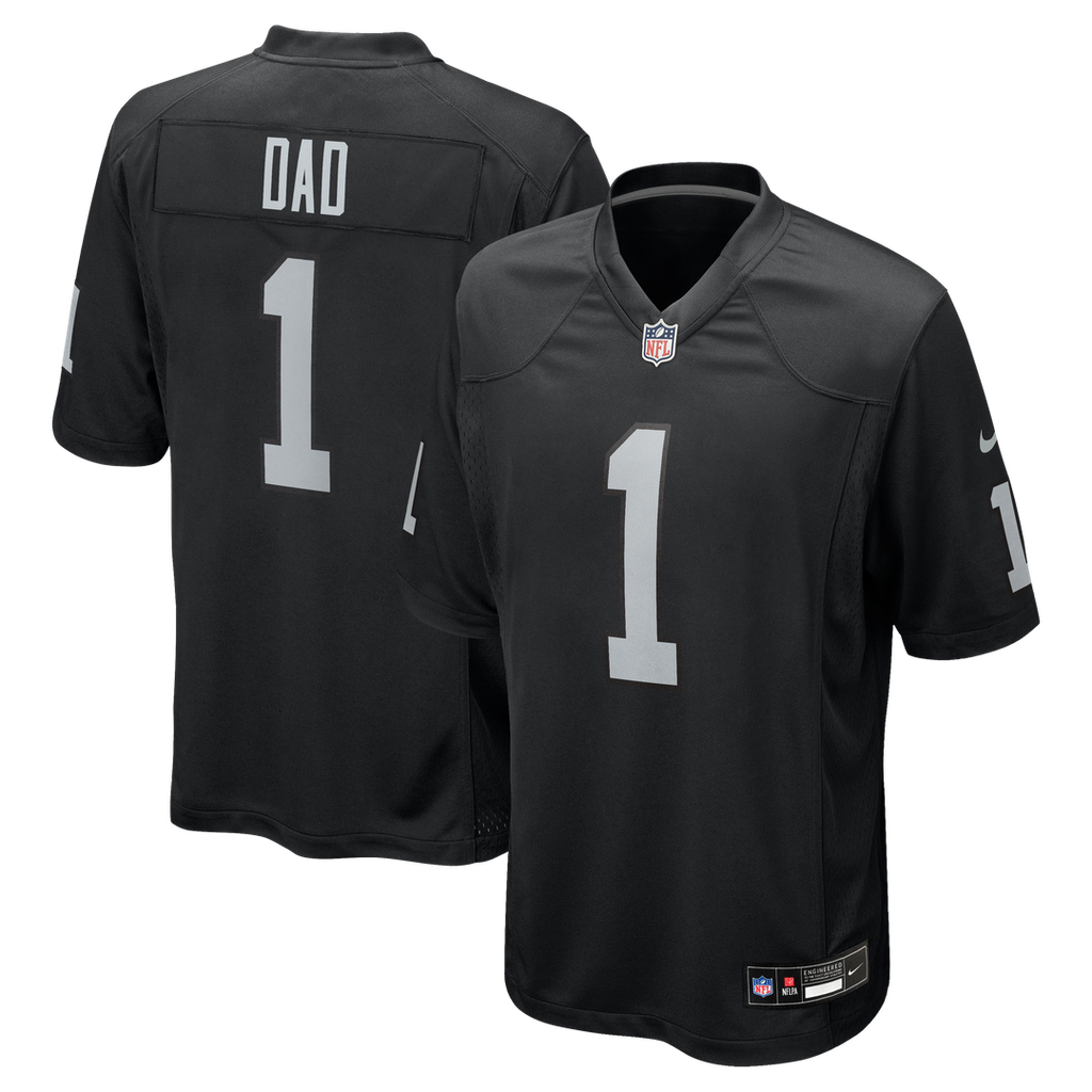Las Vegas Raiders Number 1 Dad Nike Game Jersey - Black