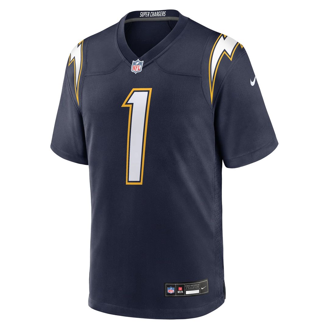 Los Angeles Chargers Quentin Johnston Nike Alternate Charger Power Game Player Jersey - Gold