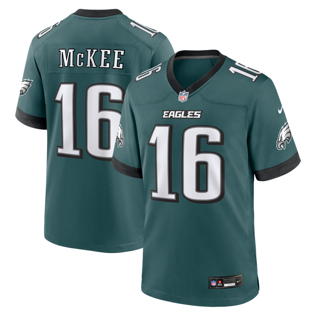 Philadelphia Eagles Tanner McKee Nike Team Game Jersey - Midnight Green