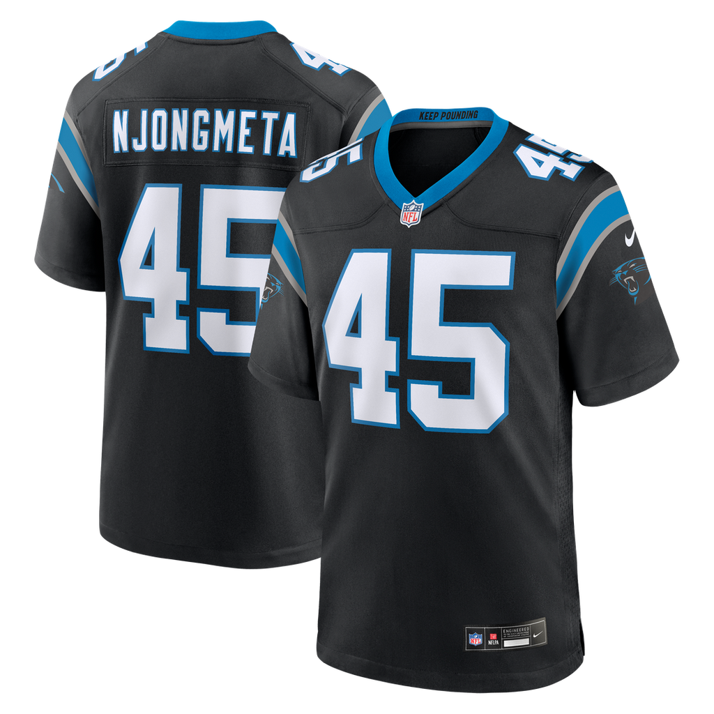 Carolina Panthers Maema Njongmeta Nike Game Jersey - Black